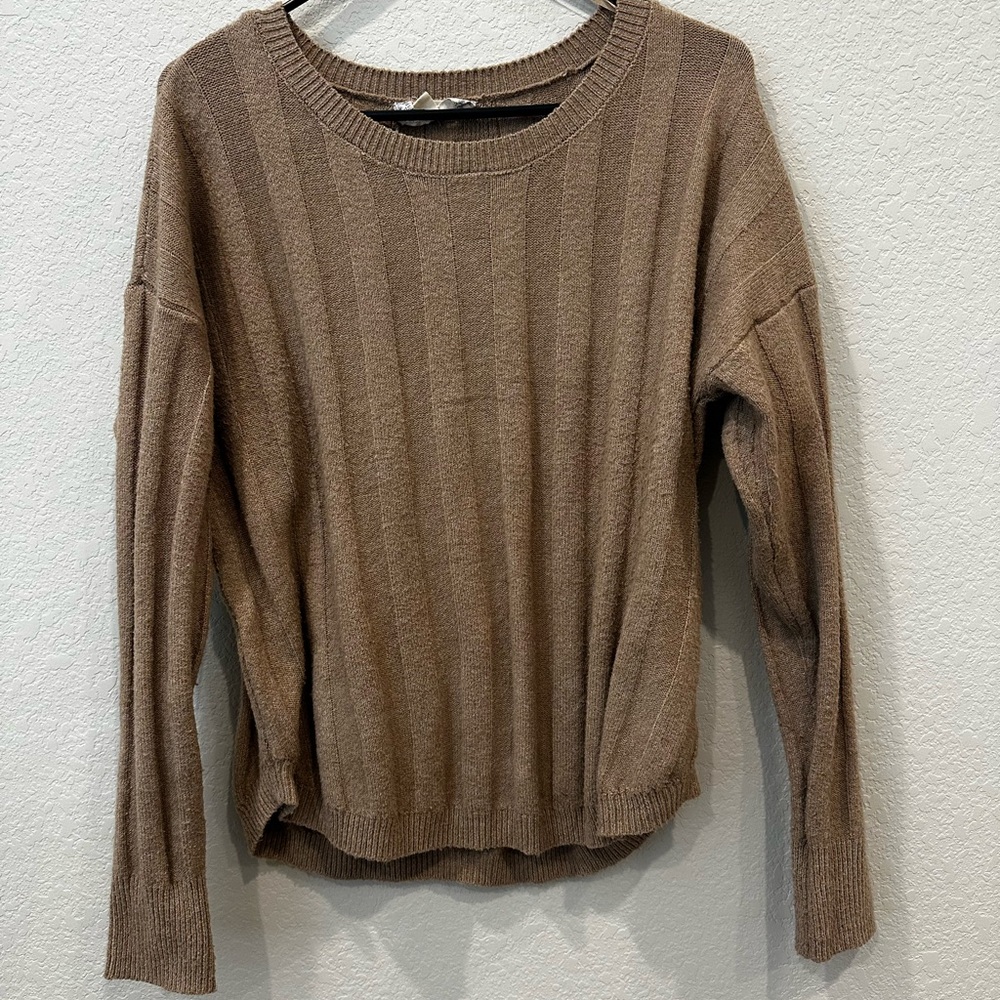 Pink Republic Taupe Knit Sweater